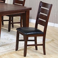 Dining Side Chair With Faux Leather Upholstered Seat