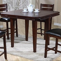 Drop Leaf Gathering Height Table with Rotating Centerpiece