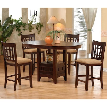 Counter Height Table and Pub Chair Set