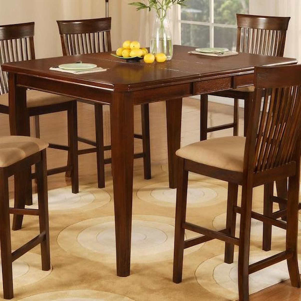 Primo International 8933 7 Piece Pub Table & Stool Set