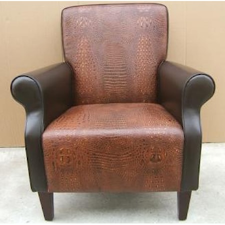 Two Toned Faux Leather Chair