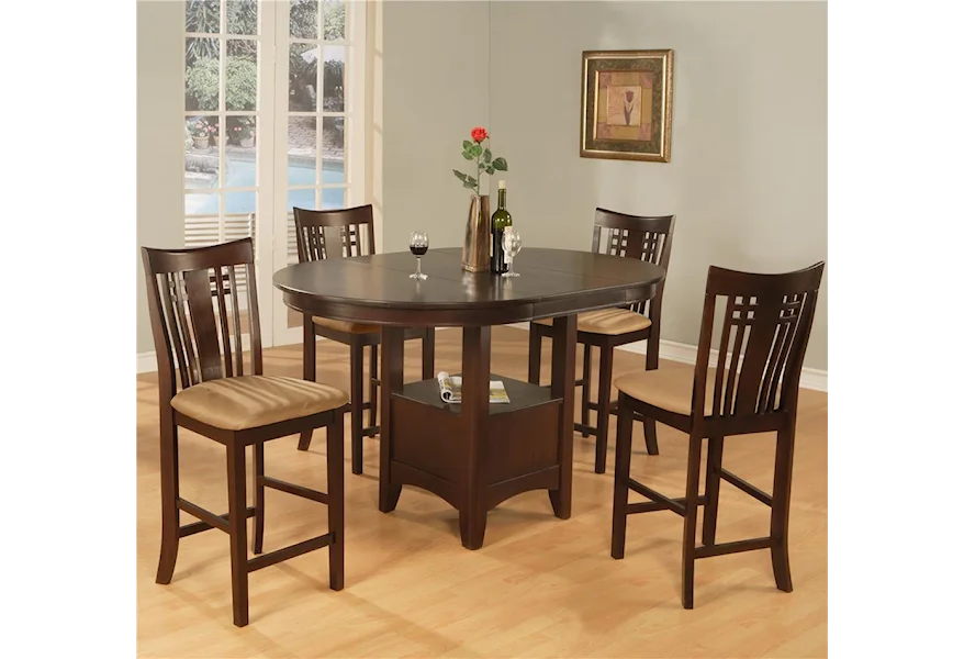 956 Counter Dining Table and 4 Chairs by Primo International at Nassau Furniture and Mattress
