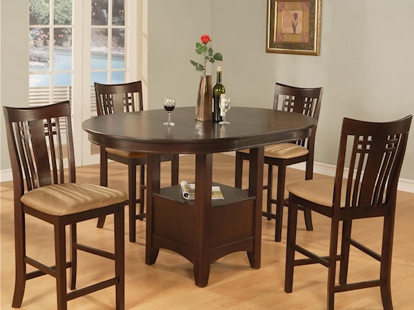 Counter Dining Table and 4 Chairs