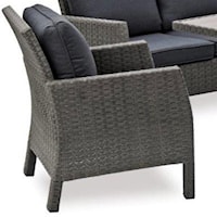 Wicker Outdoor Arm Chair with Aluminum Frame