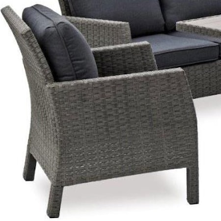 Wicker and Aluminum Outdoor Arm Chair
