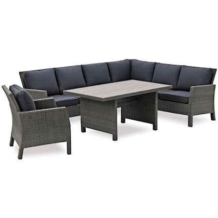 Wicker and Aluminum Outdoor Sectional