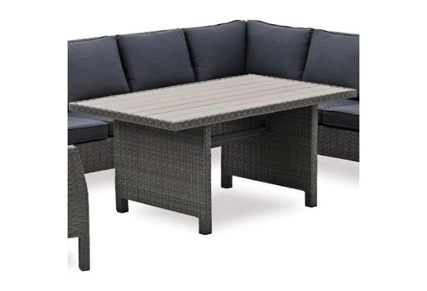 Arcadia Wicker and Aluminum Outdoor Dining Table by Primo International at Beds N Stuff