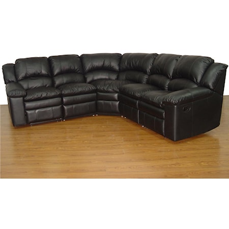 5 Piece Reclining Leather Sofa Sectional