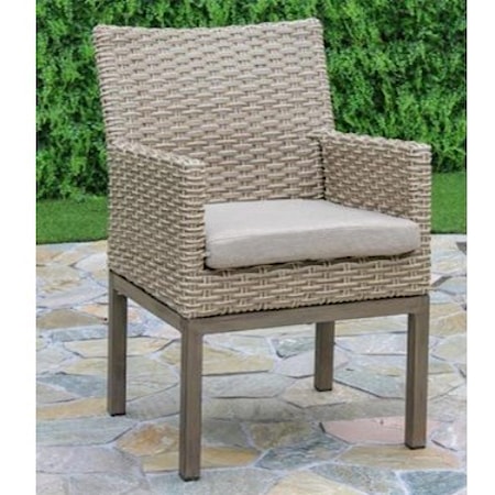 Wicker Outdoor Dining Arm Chair