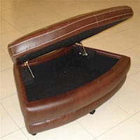 Curved Ottoman With Storage