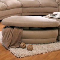 Curved Ottoman With Storage