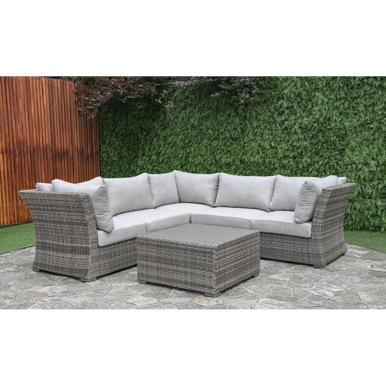 Primo International Coronado Primo Outdoor Sectional and Cocktail Table Set