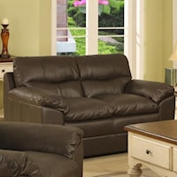 Leather Upholstered Loveseat