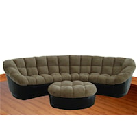 2 Piece Sectional with Bold Button Tufting