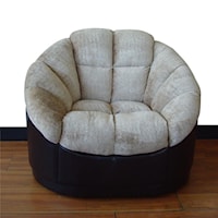 Swivel Chair with Tufted Seat Back