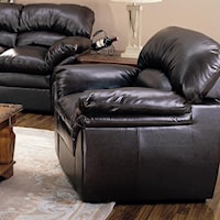 Leather Chair with Pillow Top Seat