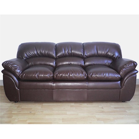 Stationary Leather Sofa