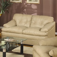 Loveseat with Pillow Top Seat Cushions