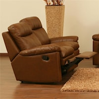 Reclining Loveseat with Pillow Top Cushions