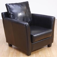 Contemporary Tub Chair with Exposed Wood Feet
