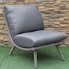 Primo International Scoop Armless Wicker and Aluminum Chair