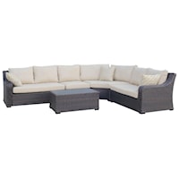 Outdoor Wicker Sectional with Aluminum Frame