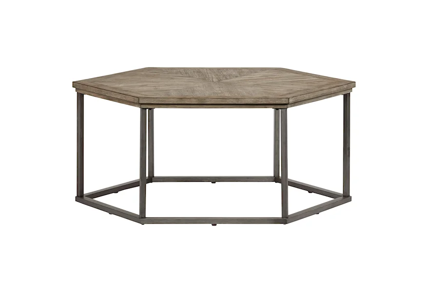 Adison Cove Hexagon Cocktail Table by Progressive Furniture at Furniture and More