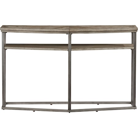 Ash Veneer Sofa/Console Table with Metal Frame