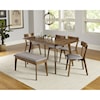 Progressive Furniture Arcade 6-Piece Butterfly Table Set with Bench