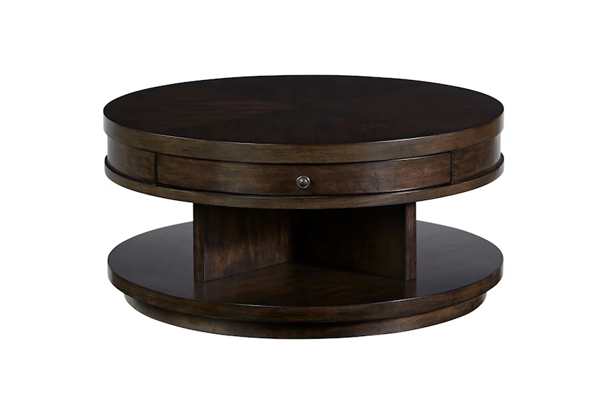 Augustine Round Cocktail Table by Progressive Furniture at J & J Furniture
