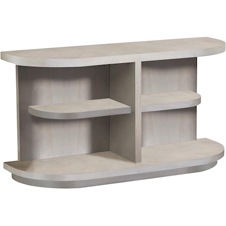 Casual Sofa/Console Table with Open Shelving