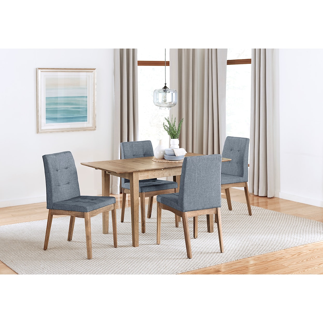 Progressive Furniture Barcelona 5-Piece Butterfly Dining Table Set