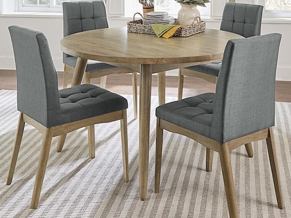 5-Piece Round Dining Table Set