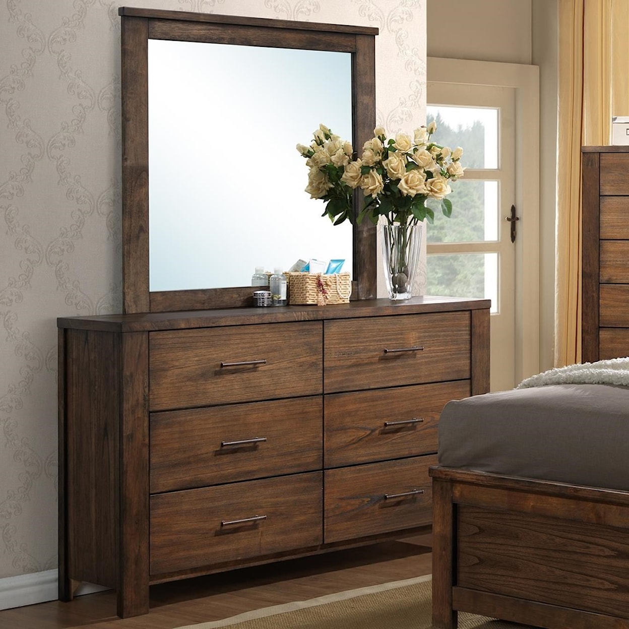 Progressive Furniture Brayden Drawer Dresser/Mirror Set