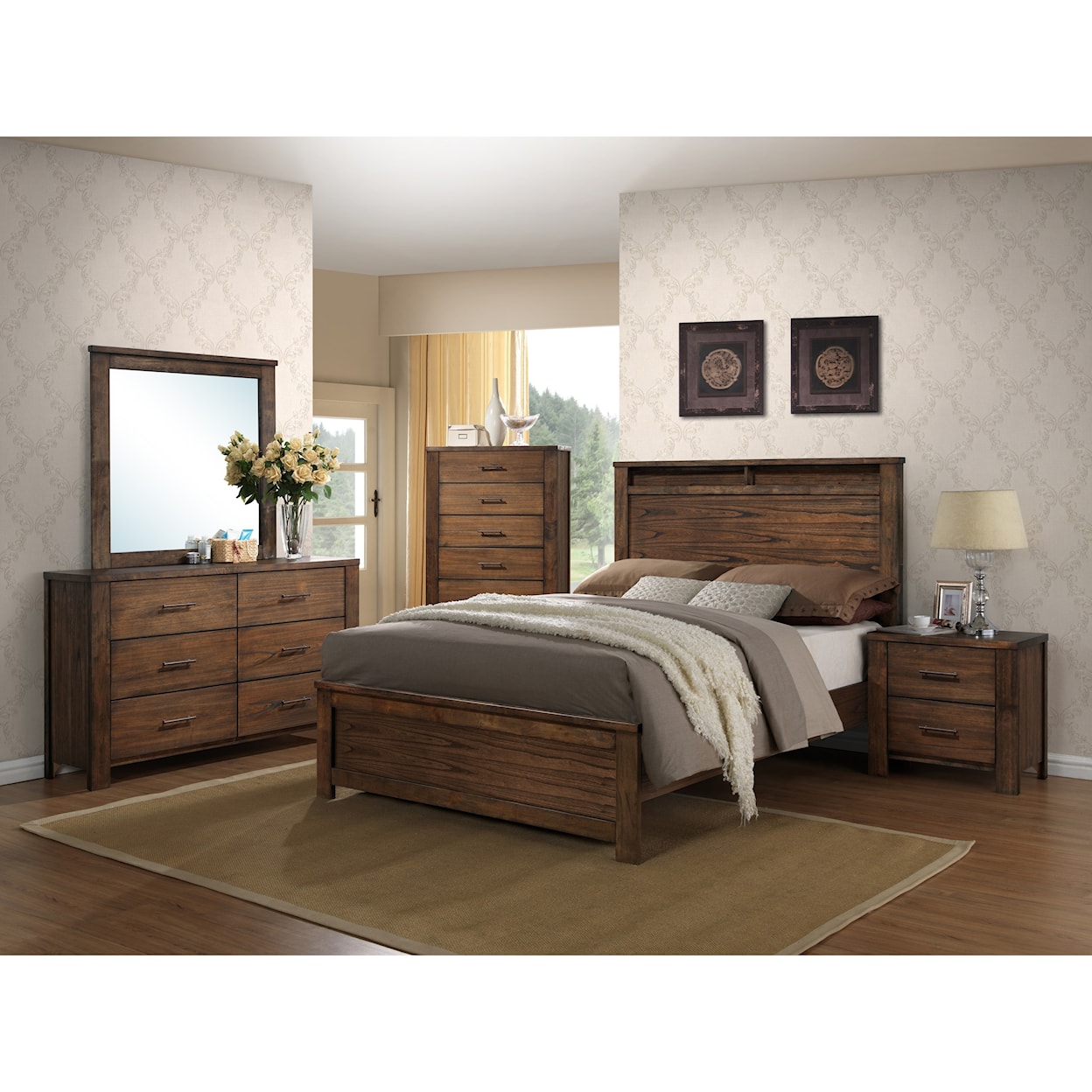Progressive Furniture Brayden Drawer Dresser/Mirror Set