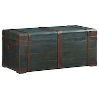 Navy Blue Finish Cocktail Trunk