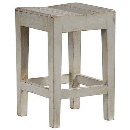 Casual Backless Solid Wood Counter Stool