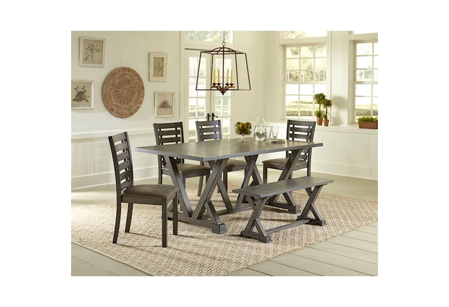 Fiji 6-Piece Table and Chair Set with Bench by Progressive Furniture at Wayside Furniture & Mattress