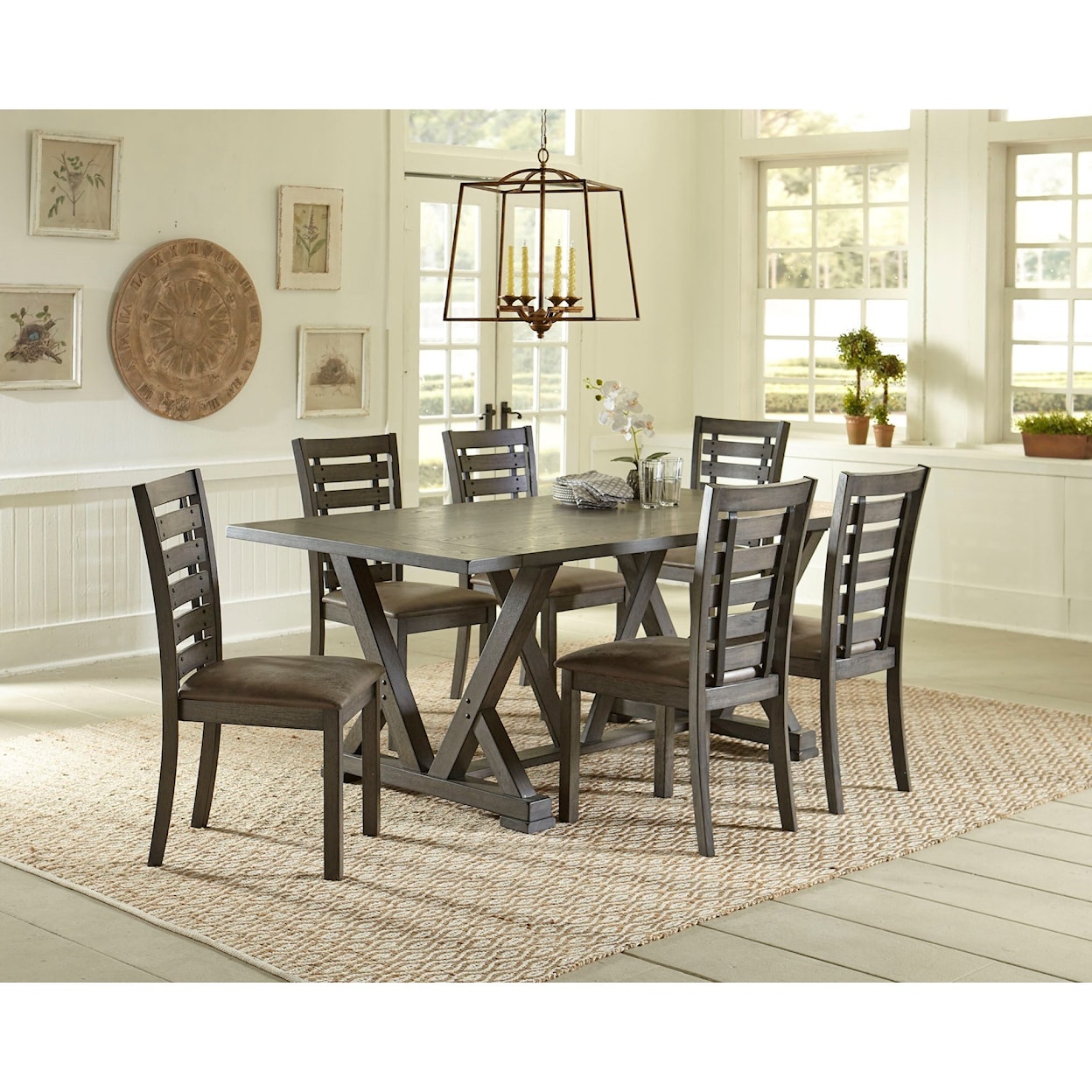 Progressive Furniture Fiji 7-Piece Rectangular Table and Chair Set