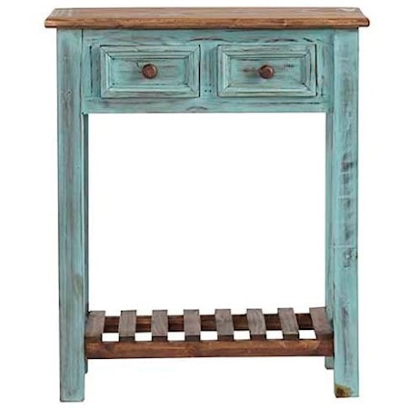 Rustic Console Table with Drawers