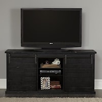 Rustic Entertainment Console with Sliding Barn Doors