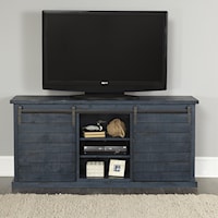 Rustic Entertainment Console with Sliding Barn Doors
