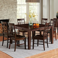 Transitional 7-Piece Dining Set with Butterfly Leaf