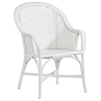 Rattan Accent Arm Dining Chair