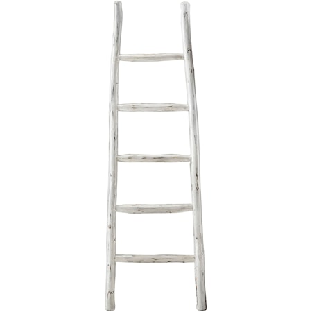Linen White Blanket Ladder