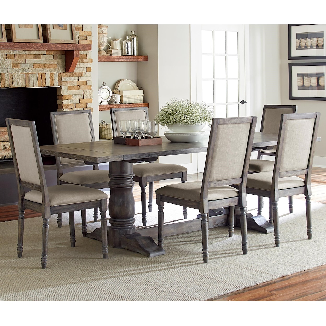 Progressive Furniture Muses 5-Piece Rectangular Dining Table Set