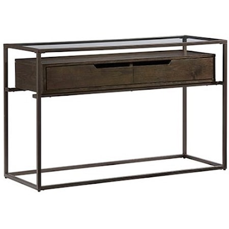 Contemporary Sofa Table with Drawers