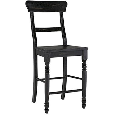 Counter Chair with Ladder Back