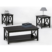 Contemporary 3 Pack Table Group with Lift-Top Cocktail Table