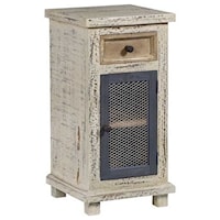 Rustic Chairside Cabinet with Storage